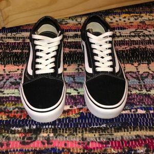 Platform black suede vans